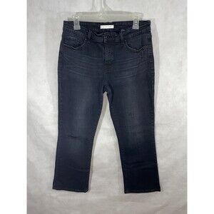 Eunina Distressed Midrise Crop Boot Jeans Size 30 Black